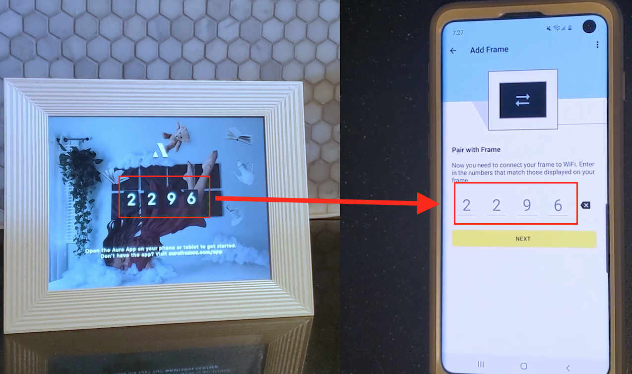 Where to enter the 4digit Code Aura Help Center
